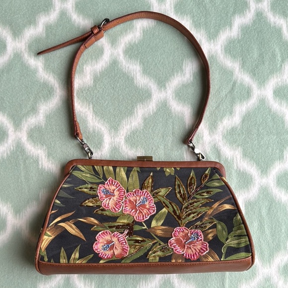 Handbags - Vintage Floral Embellished Women's Bag